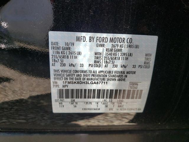 Photo 10 from auction – 2020 FORD EXPLORER X with VIN 1FMSK8DH3LGA87711