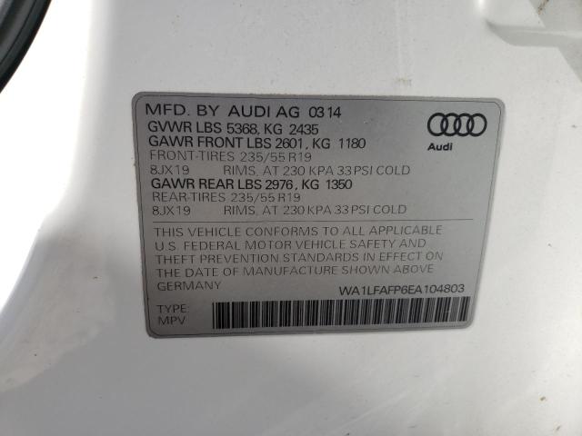 Photo 10 from auction – 2014 AUDI Q5 PREMIUM with VIN WA1LFAFP6EA104803
