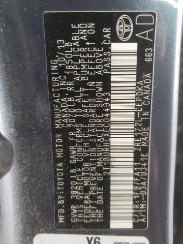 Photo 10 from auction – 2014 TOYOTA COROLLA L with VIN 2T1BURHEXEC044943