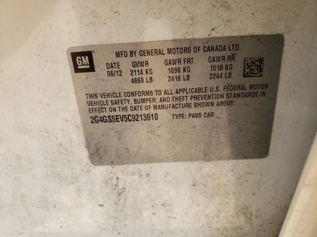 Photo 10 from auction – 2012 BUICK REGAL PREM with VIN 2G4GS5EV5C9213610