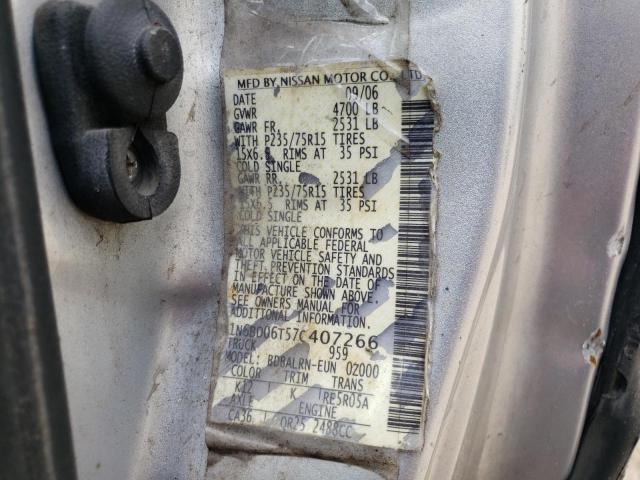 Photo 10 from auction – 2007 NISSAN FRONTIER K with VIN 1N6BD06T57C407266