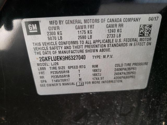 Photo 10 from auction – 2017 GMC TERRAIN SL with VIN 2GKFLUEK9H6327040