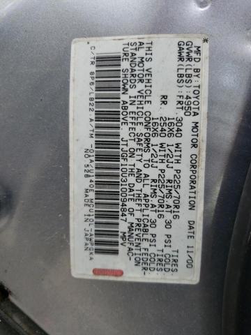Photo 10 from auction – 2001 LEXUS RX 300 with VIN JTJGF10U310094847