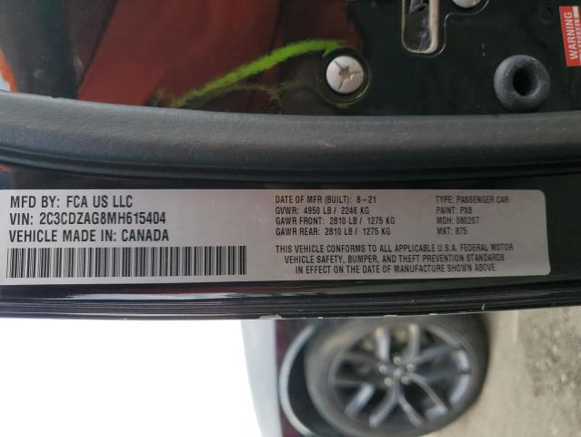 Photo 10 from auction – 2021 DODGE CHALLENGER with VIN 2C3CDZAG8MH615404