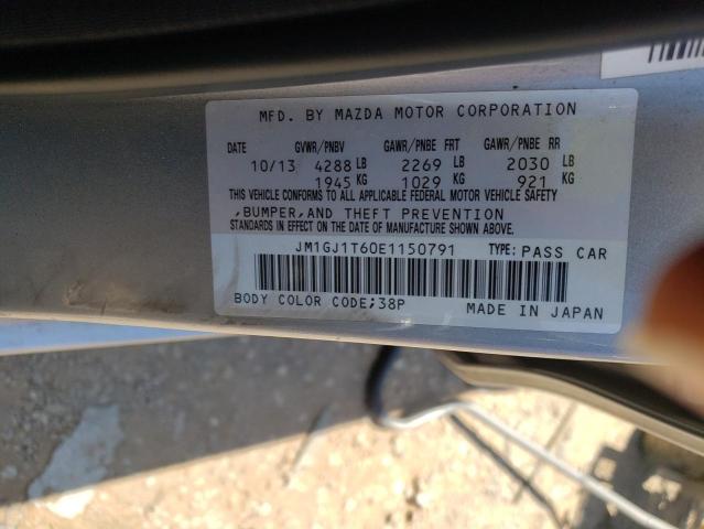Photo 10 from auction – 2014 MAZDA 6 TOURING with VIN JM1GJ1T60E1150791