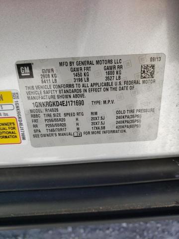 Photo 10 from auction – 2014 CHEVROLET TRAVERSE L with VIN 1GNKRGKD4EJ171690