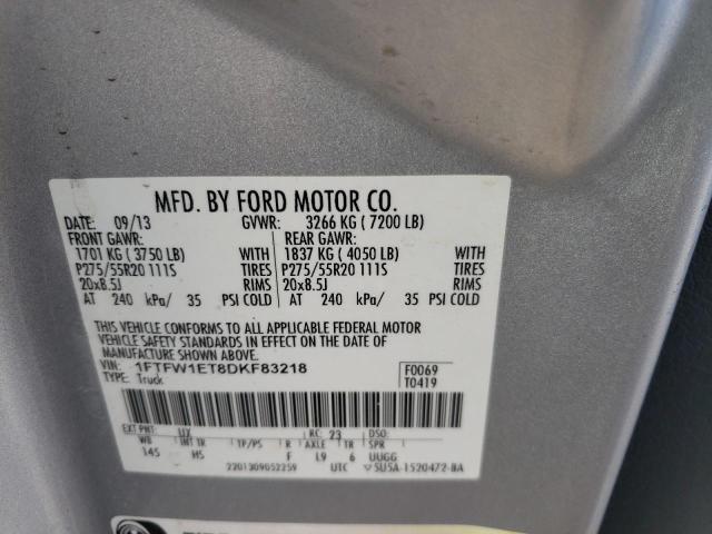 Photo 10 from auction – 2013 FORD F150 SUPER with VIN 1FTFW1ET8DKF83218