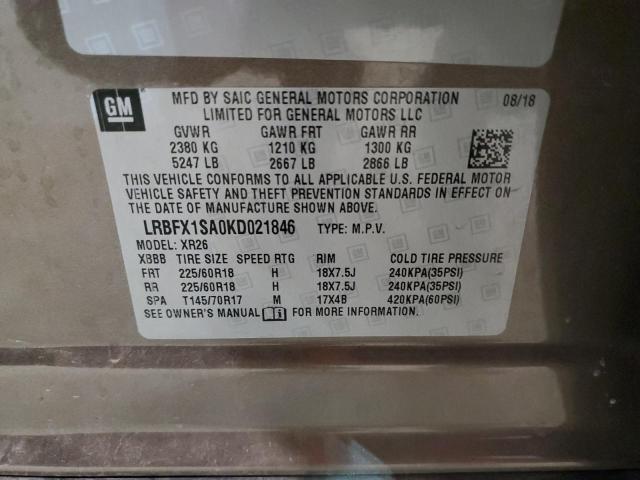 Photo 10 from auction – 2019 BUICK ENVISION P with VIN LRBFX1SA0KD021846