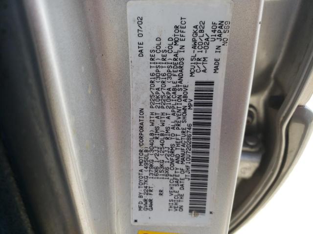 Photo 10 from auction – 2002 LEXUS RX 300 with VIN JTJHF10U720286746