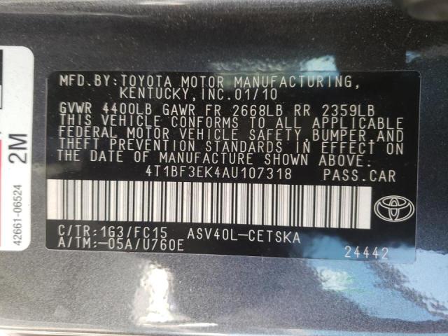 Photo 10 from auction – 2010 TOYOTA CAMRY BASE with VIN 4T1BF3EK4AU107318