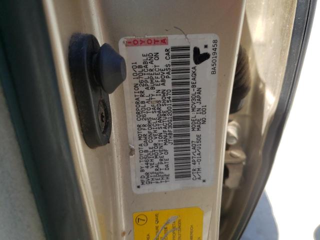 Photo 10 from auction – 2002 LEXUS ES 300 with VIN JTHBF30G120015470
