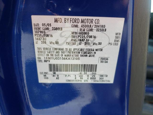 Photo 10 from auction – 2006 FORD ESCAPE with VIN 1FMYU03156KA13105