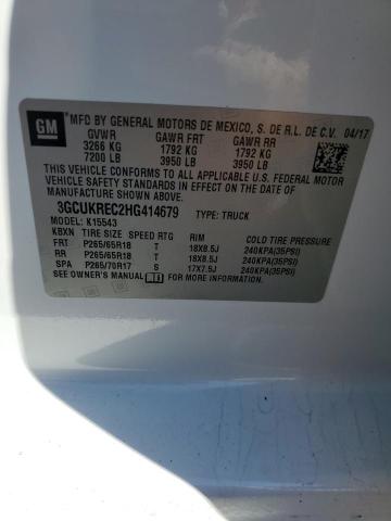 Photo 10 from auction – 2017 CHEVROLET SILVERADO with VIN 3GCUKREC2HG414679