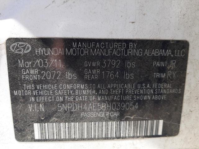 Photo 10 from auction – 2011 HYUNDAI ELANTRA GL with VIN 5NPDH4AE5BH039054