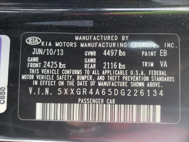 Photo 10 from auction – 2013 KIA OPTIMA SX with VIN 5XXGR4A65DG226134