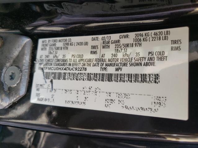 Photo 10 from auction – 2013 FORD ESCAPE SEL with VIN 1FMCU0HX4DUC92278