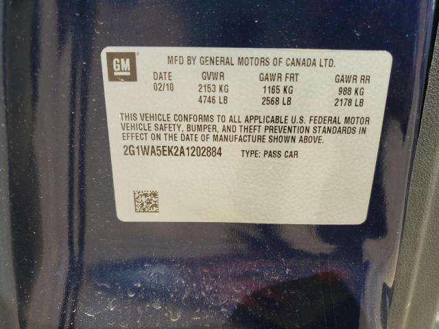 Photo 10 from auction – 2010 CHEVROLET IMPALA LS with VIN 2G1WA5EK2A1202884
