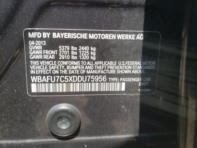 Photo 10 from auction – 2013 BMW 535 XI with VIN WBAFU7C5XDDU75956