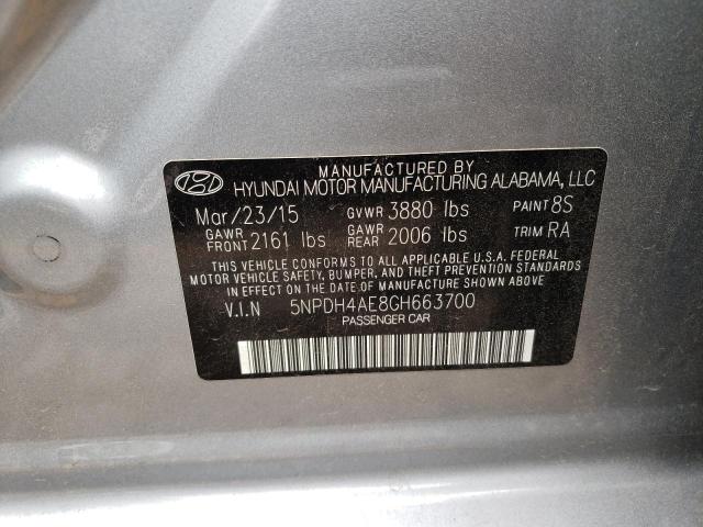 Photo 10 from auction – 2016 HYUNDAI ELANTRA SE with VIN 5NPDH4AE8GH663700