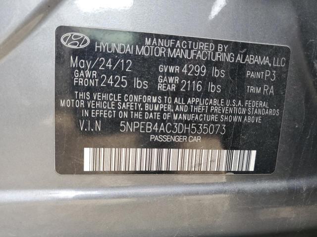 Photo 10 from auction – 2013 HYUNDAI SONATA GLS with VIN 5NPEB4AC3DH535073