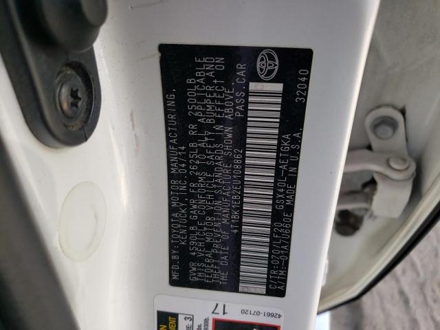 Photo 10 from auction – 2014 TOYOTA AVALON BAS with VIN 4T1BK1EB2EU108862