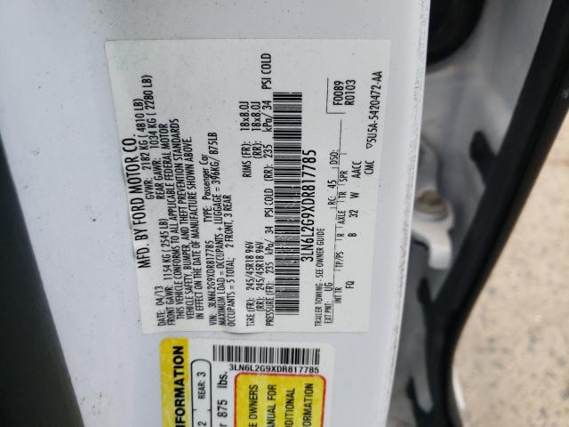 Photo 10 from auction – 2013 LINCOLN MKZ with VIN 3LN6L2G9XDR817785