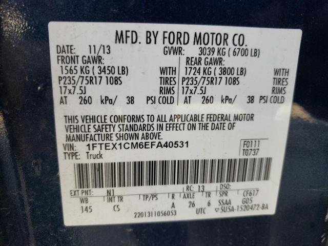 Photo 10 from auction – 2014 FORD F150 SUPER with VIN 1FTEX1CM6EFA40531
