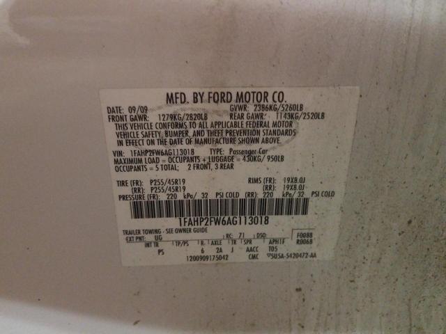 Photo 10 from auction – 2010 FORD TAURUS LIM with VIN 1FAHP2FW6AG113018