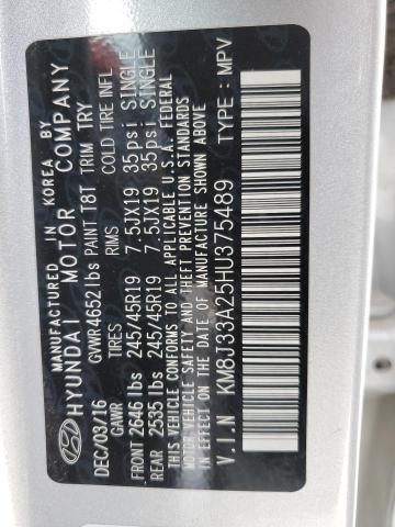 Photo 10 from auction – 2017 HYUNDAI TUCSON LIM with VIN KM8J33A25HU375489