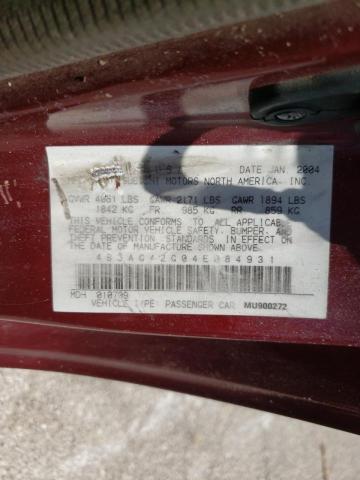 Photo 10 from auction – 2004 DODGE STRATUS SX with VIN 4B3AG42G04E084931