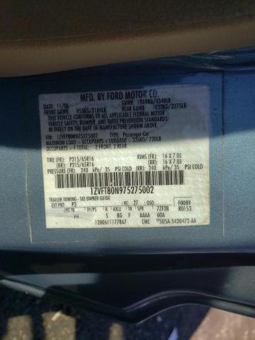 Photo 10 from auction – 2007 FORD MUSTANG with VIN 1ZVFT80N975275002