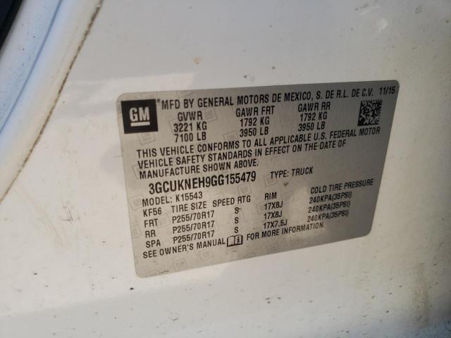 Photo 10 from auction – 2016 CHEVROLET SILVERADO with VIN 3GCUKNEH9GG155479