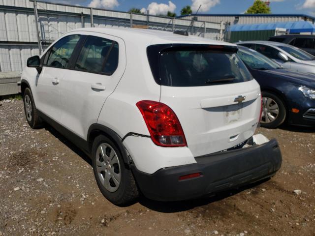 Photo 3 from auction – 2016 CHEVROLET TRAX LS with VIN 3GNCJKSB0GL233806