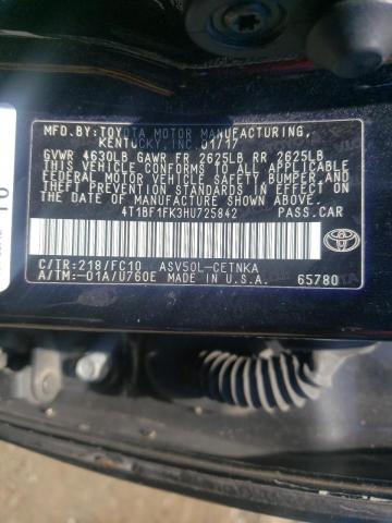 Photo 10 from auction – 2017 TOYOTA CAMRY LE with VIN 4T1BF1FK3HU725842