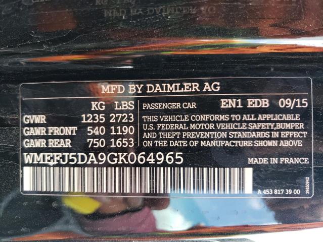 Photo 10 from auction – 2016 SMART FORTWO with VIN WMEFJ5DA9GK064965