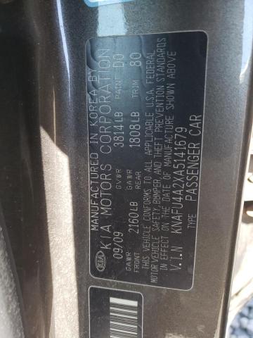 Photo 10 from auction – 2010 KIA FORTE EX with VIN KNAFU4A2XA5141679