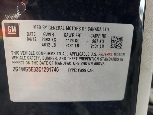 Photo 10 from auction – 2012 CHEVROLET IMPALA LT with VIN 2G1WG5E33C1291746