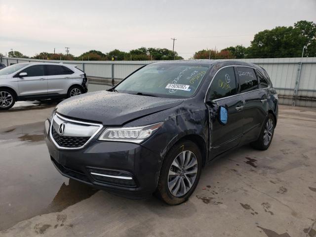 Photo 2 from auction – 2016 ACURA MDX TECHNO with VIN 5FRYD3H4XGB015230