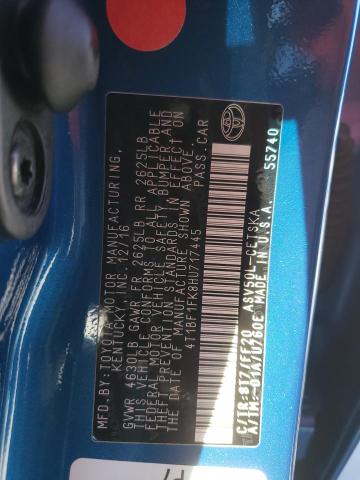 Photo 10 from auction – 2017 TOYOTA CAMRY LE with VIN 4T1BF1FK8HU717445