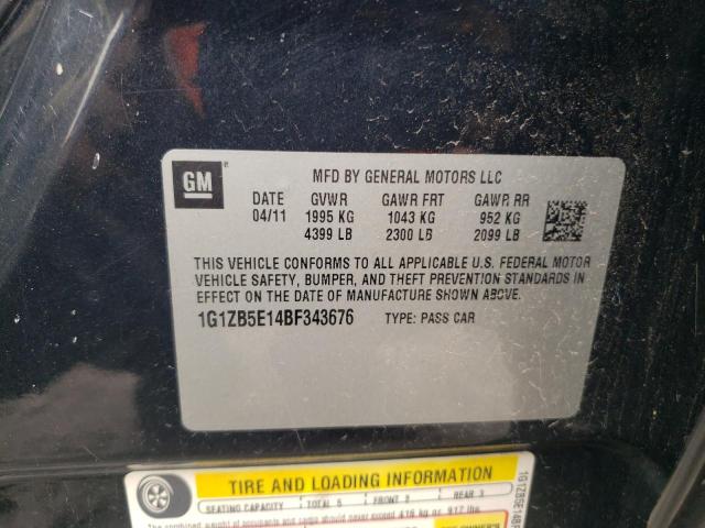 Photo 10 from auction – 2011 CHEVROLET MALIBU LS with VIN 1G1ZB5E14BF343676