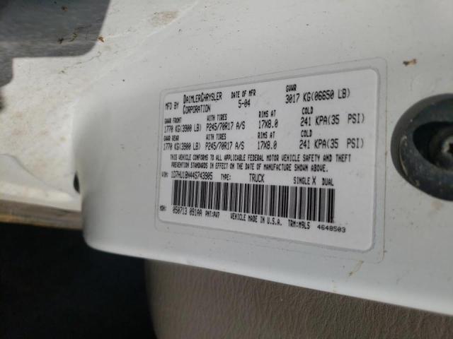 Photo 10 from auction – 2004 DODGE RAM 1500 S with VIN 1D7HU18N44S743905