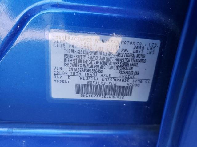 Photo 10 from auction – 2014 NISSAN SENTRA with VIN 3N1AB7AP5EL630452