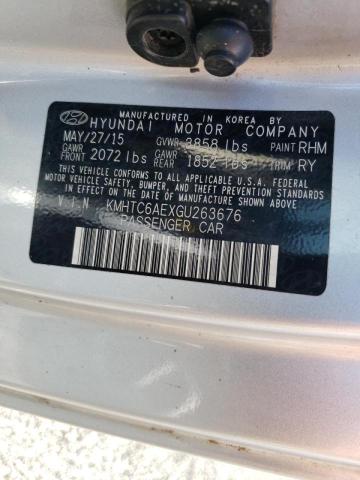 Photo 10 from auction – 2016 HYUNDAI VELOSTER T with VIN KMHTC6AEXGU263676