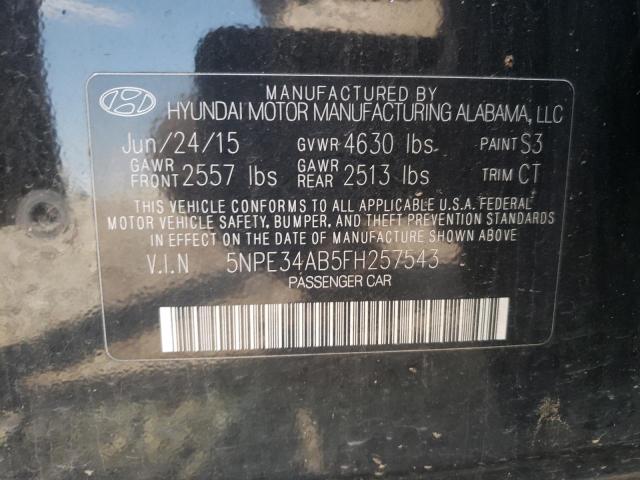 Photo 10 from auction – 2015 HYUNDAI SONATA SPO with VIN 5NPE34AB5FH257543