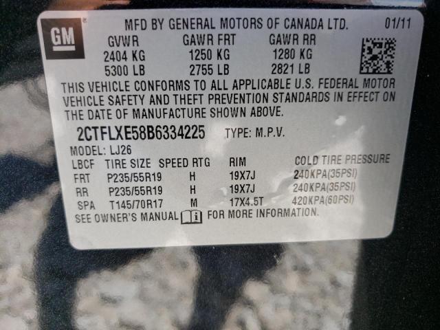 Photo 10 from auction – 2011 GMC TERRAIN SL with VIN 2CTFLXE58B6334225