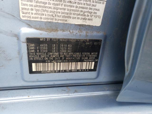 Zdjęcie 10 z aukcji – 2012 SUBARU LEGACY 2.5 z VIN 4S3BMCC66C3030377