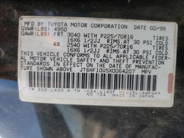 Photo 10 from auction – 1999 LEXUS RX 300 with VIN JT6HF10U5X0064207