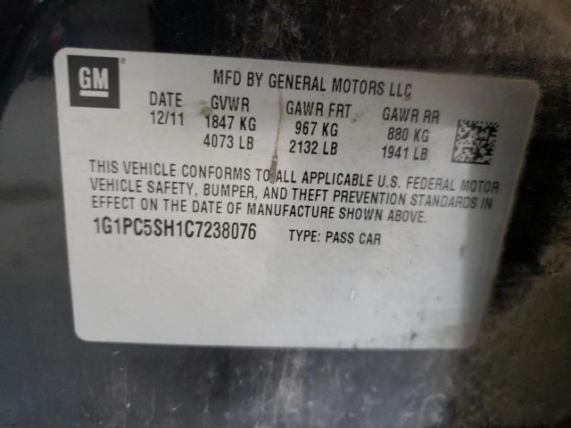 Photo 10 from auction – 2012 CHEVROLET CRUZE LS with VIN 1G1PC5SH1C7238076