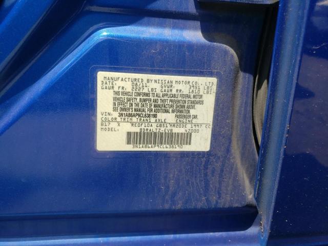Photo 10 from auction – 2012 NISSAN SENTRA 2.0 with VIN 3N1AB6AP9CL638190