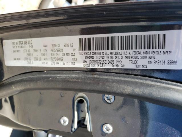 Photo 10 from auction – 2018 RAM 1500 SLT with VIN 1C6RR7GT2JS312405